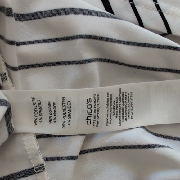 Chicos Stripe sleeveless Peplum top - Picture 7 of 9